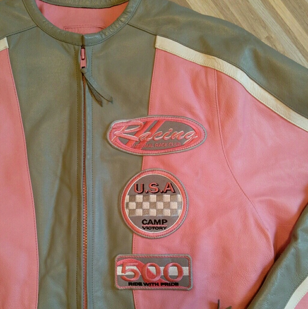 Marcia Collection Leather Racing Jacket - Picture 3 of 6